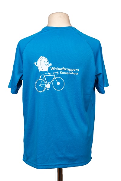 T-Shirt Aqua Fietsers korte mouwen - Achterkant